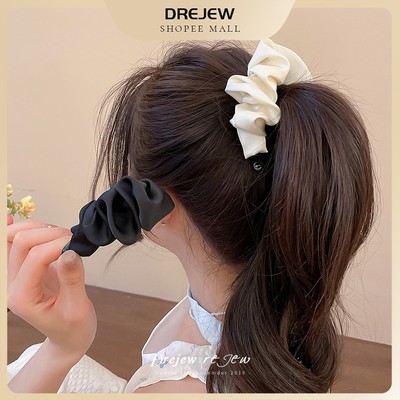 DREJEW - Kẹp tóc xếp ly từ vải acrylic satin, thiết kế đơn giản và thanh lịch