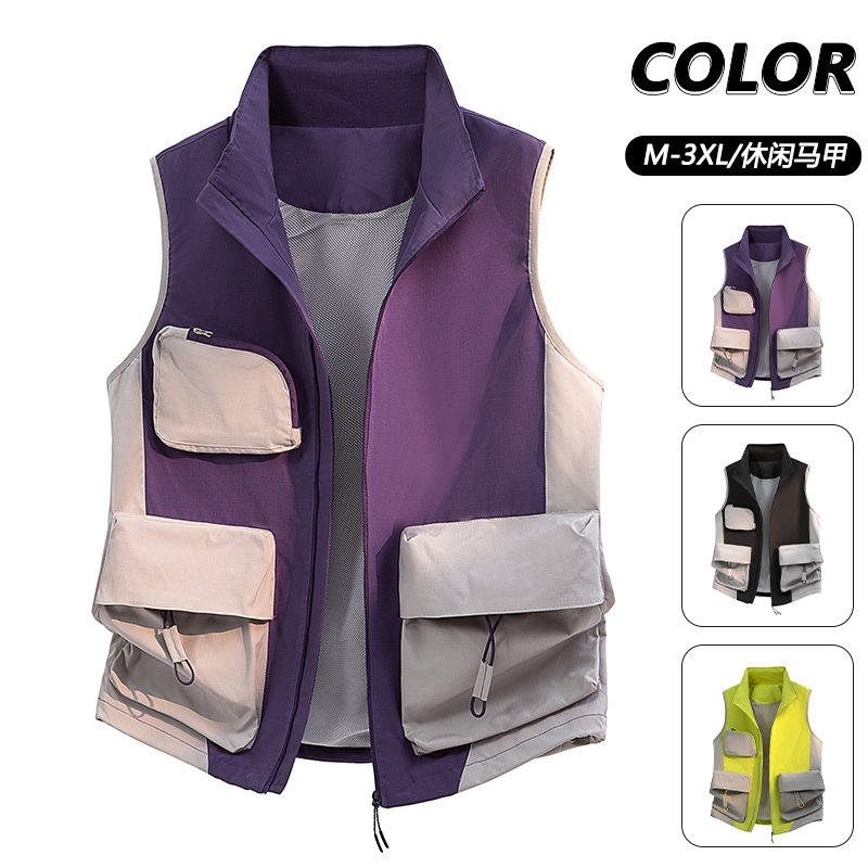 Streetwear Style Cùng ngày lô hàng mới - Áo khoác không tay đa chức năng, style đường phố cá tính Ph