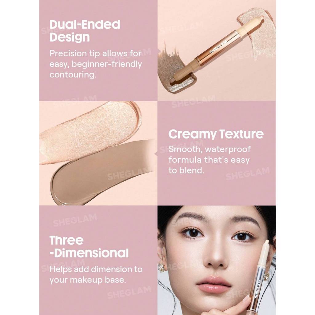Bút Tạo Khối Mũi 2in1 SHEGLAM Contour & Highlight Tự Nhiên | BigBuy360 - bigbuy360.vn