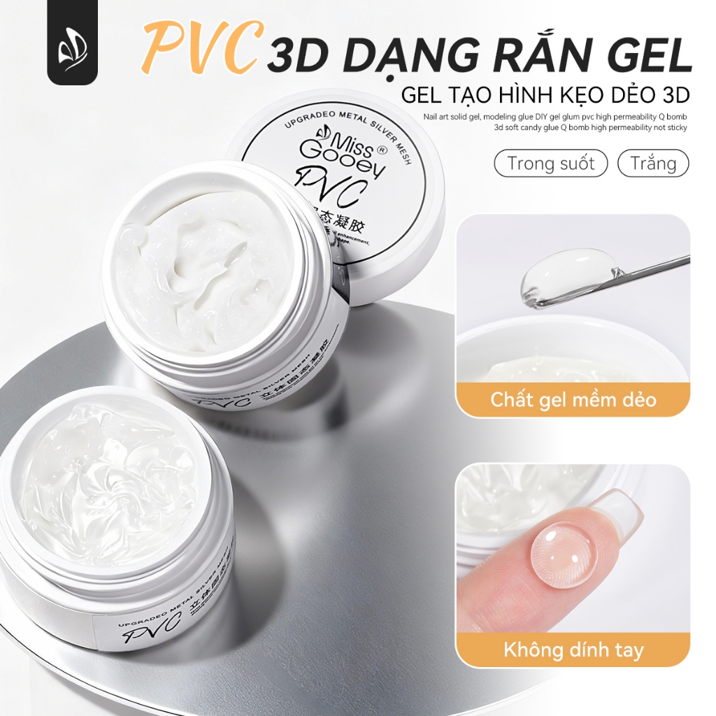 Miss Gooey PVC 3D Solid Gel 3D Kẹo Điêu Khắc Gel Mô Hình Gel Trong Suốt QQ Gel Móng Tay Nghệ Thuật Đ