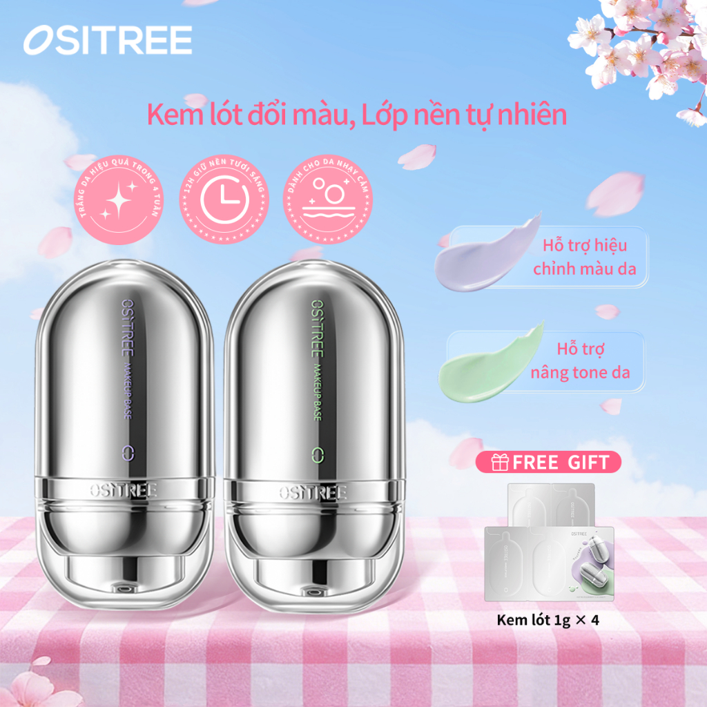 Kem dưỡng màu chăm sóc đặc biệt Ositree Phiên bản nâng cấp mới 2.0 Kem lót trang điểm da nhạy cảm ng