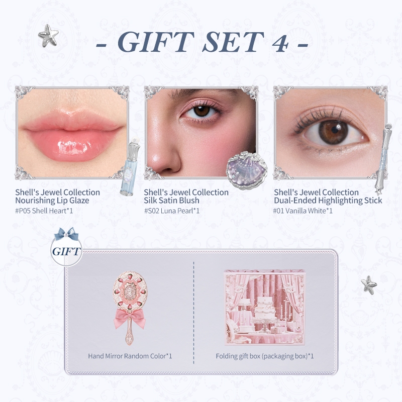 Bộ sưu tập trang sức của Flower Knows Shell / Bộ quà tặng trang điểm cùng màu[Local delivery] | BigBuy360 - bigbuy360.vn