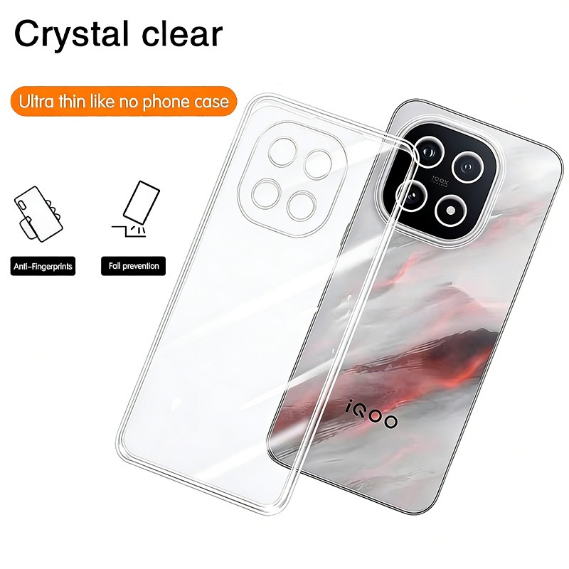 Ốp silicon trong suốt cho VIVO iQOO 15 Ultra 15R 13 12 Neo 11 10 9 8 9s 7 Z11 Z10 Z9 Z9x Turbo Z8 Z8
