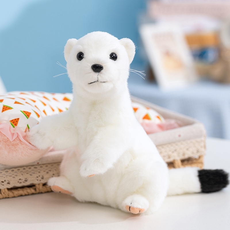 Dễ Thương Ermine Stoat Sang Trọng Đồ Chơi Thú Nhồi Bông Mềm Búp Bê Đáng Yêu Quà Tặng Trẻ Em Thoải Má