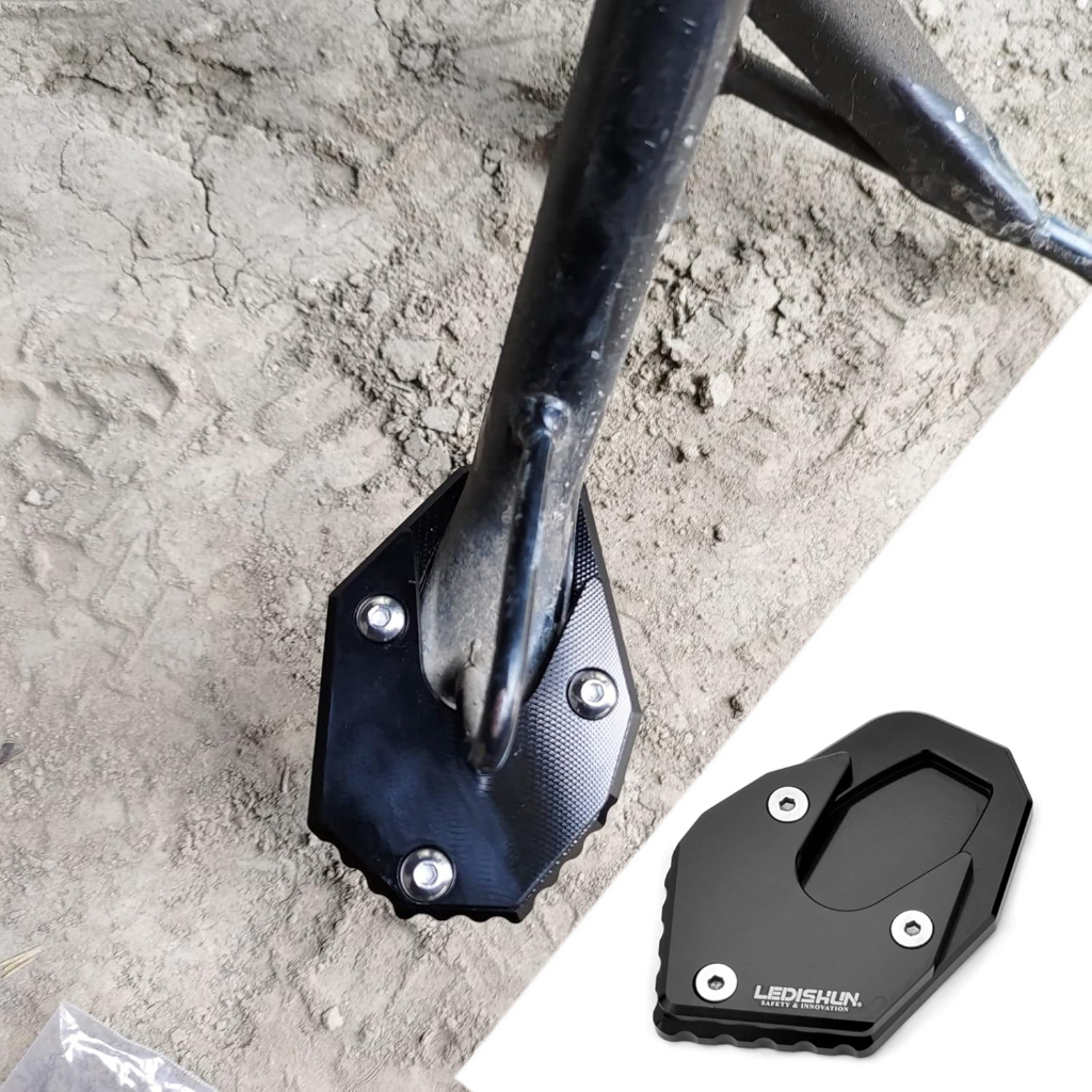 LEDISHUN Chân Đế Xe Máy Miếng Lót Bên Chân Nối Dài Tấm Phóng To Hỗ Trợ (Dành Cho Xe Suzuki) Gixxer 2