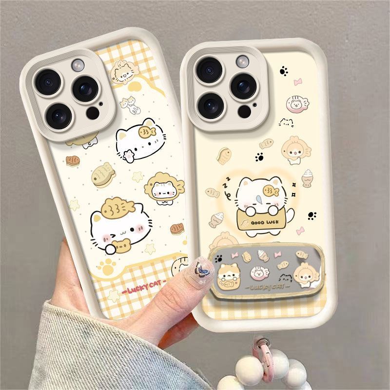 Dành Cho itel A50C P65 A50 A70 RS4 S24 A05S A04 P55 S23 + Gương Đứng Gook Luck Cat Phone Case
