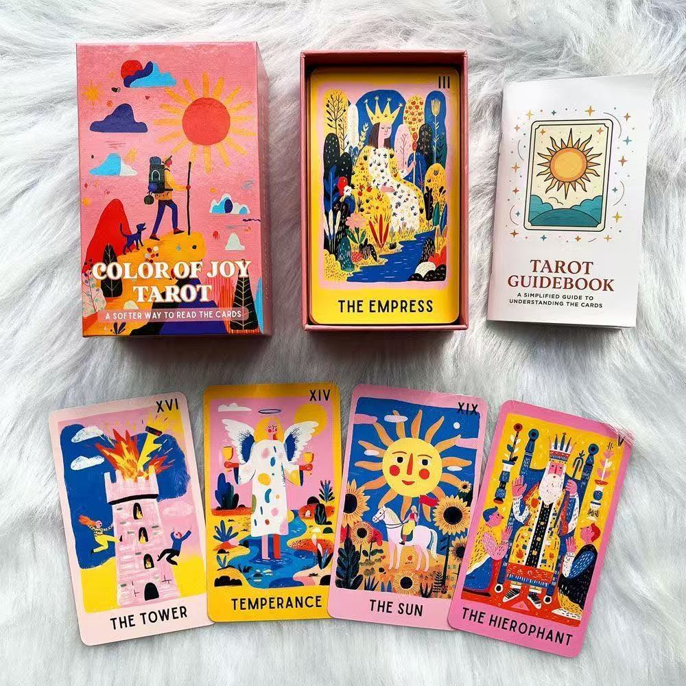 [Bản gốc] Heaven and Earth Cover 12X7CM Happy Tarot English Board Game Card Game Color of Joy Tarot