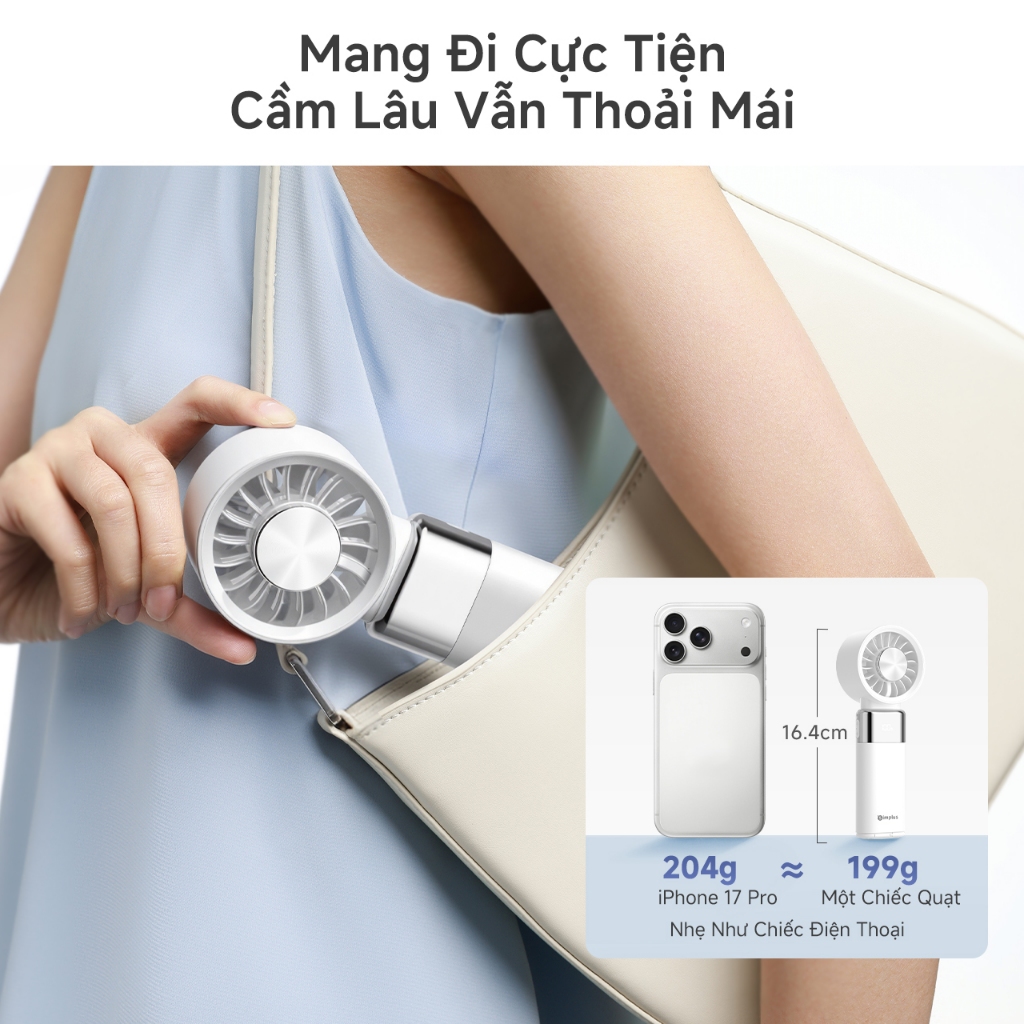 Simplus Quạt Làm Mát Blast Fold 100 Mức Gió Vô Cấp Lưu Lượng Gió Lớn Thời Gian Sử Dài Động Cơ Đồng Nguyên Chất 7500rpm Sạc Nhanh 2 Giờ Cổng Type-C DFSH023 | BigBuy360 - bigbuy360.vn