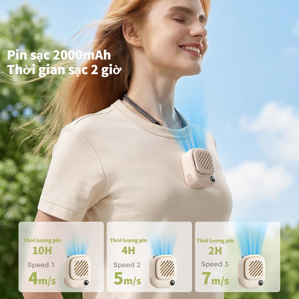 Quạt cổ cầm tay Mini Aecooly Click 01 Quạt Mini Từ Tính Quạt rảnh tay mạnh mẽ, Từ tính Fit Click 01 USB có thể sạc lại [Thời gian làm mát tối đa 10H], Chạy bằng pin cá nhân Quạt Kẹp Áo Quạt kẹp áo  Quạt mini từ tính | BigBuy360 - bigbuy360.vn