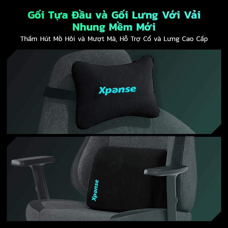 Ghế game gaming Xpanse X3 đệm không cánh nâng cấp, vải Nano-Tech,  ghế công thái học | ghế văn phòng | ghế làm việc | BigBuy360 - bigbuy360.vn