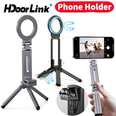 Giá đỡ điện thoại từ tính HdoorLink xoay 360° có thể gập lại, tiện dụng cho du lịch máy bay và bàn làm việc