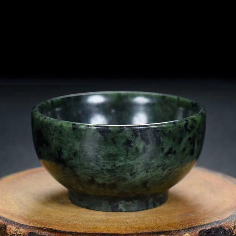 Y học Tây Tạng King Stone teacup kungfu Tea set trà nhỏ Serpentine Jade Tea Cup