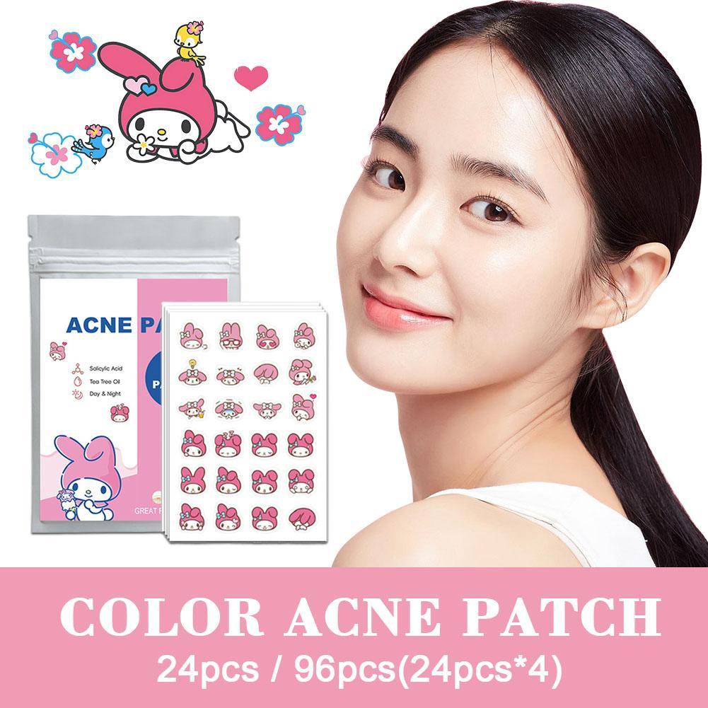 96 Cái / bộ Miếng Dán Mụn Dễ Thương Hydrocoloid Phim Hoạt Hình Dòng Mụn Miếng Dán