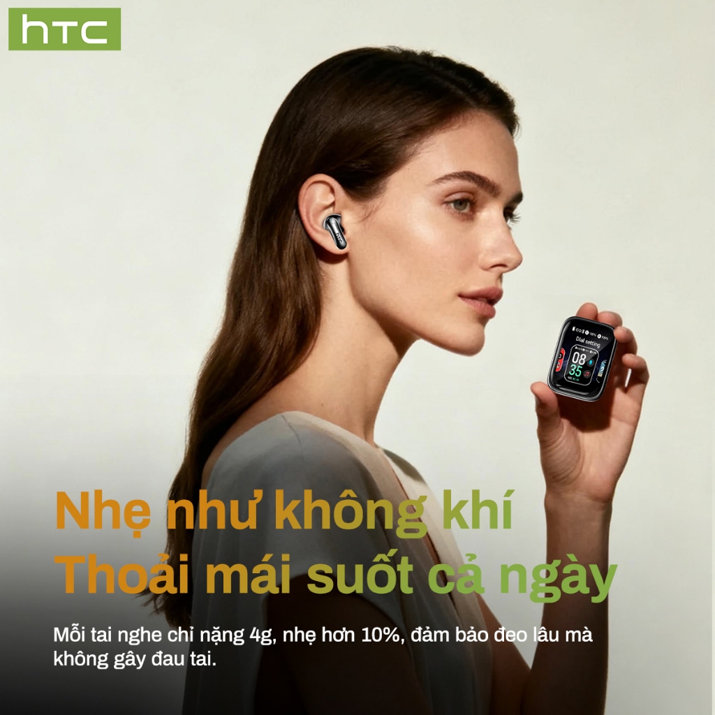 HTC NE48 AI Translator Tai nghe không dây Bluetooth 6.0 Dịch 134 ngôn ngữ, màn hình cảm ứng, khử tiếng ồn, microphon | BigBuy360 - bigbuy360.vn