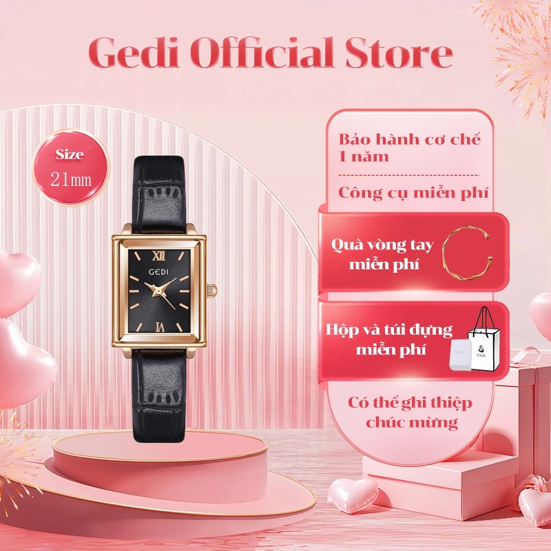 Đồng hồ đeo tay Gedi 51069 chống nước thời trang cho nữ