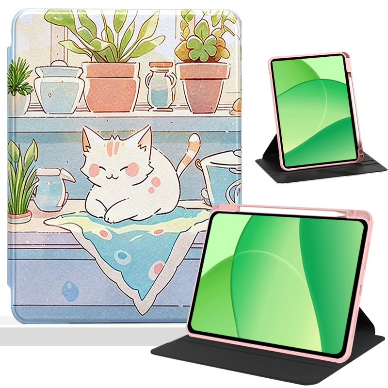 Dành Cho 2025 OPPO Pad SE 11 OPD2417 OPD2420 OPD2419 Hoạt Hình Dễ Thương 360° Hộp bảo vệ Acrylic lật