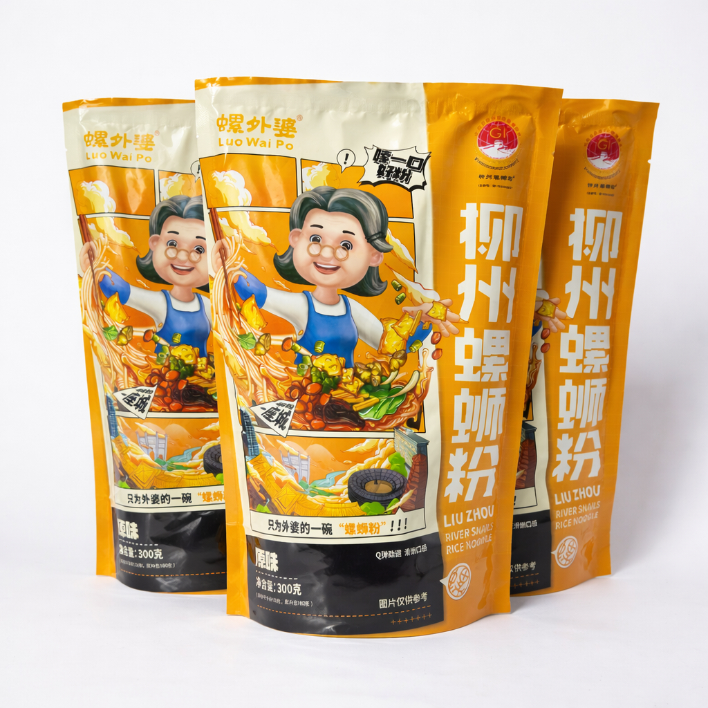 Bún ốc Liễu Châu Nồi nước xương cổ điển, Luo Waipo, Liuzhou River Snail Rice Noodles Đặc sản Guangxi