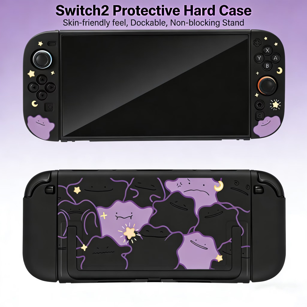 Ốp Bảo Vệ Cho Nintendo Switch 2 2025, Vỏ Bảo Vệ Pokemon Ditto Cho Nintendo Switch 2, Vỏ Dock Switch2