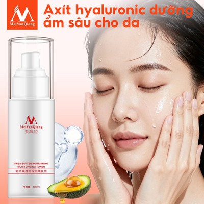 MeiYanQiong Nước Hoa Hồng Tinh Chất Bơ Hạt Mỡ Axit Hyaluronic Dưỡng Ẩm Làm Trắng Da 100ml