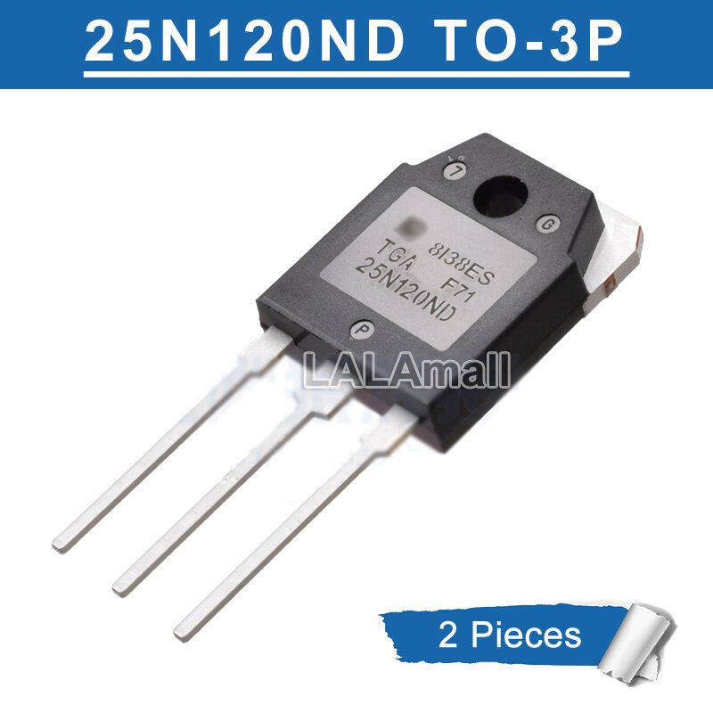 2 chiếc 25N120ND TO-3P TGA25N120ND TGAN25N120ND 25A / 1200V IGBT Transistor Mới Ban Đầu
