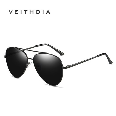Kính râm Aviator VEITHDIA phân cực, bảo vệ UV400, phù hợp thời trang nam và nữ GS6049