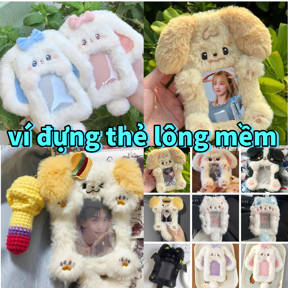 [Vận chuyển nhanh] Hộp đựng thẻ ảnh HOMELYHUB, Photocard thỏ / chó / mèo đa chức năng, Thỏ tai lớn h