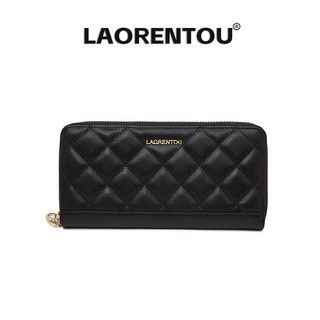 LAORENTOU Ví Da Bò Nữ Dây Kéo Dung Lượng Lớn Đa Chức Năng