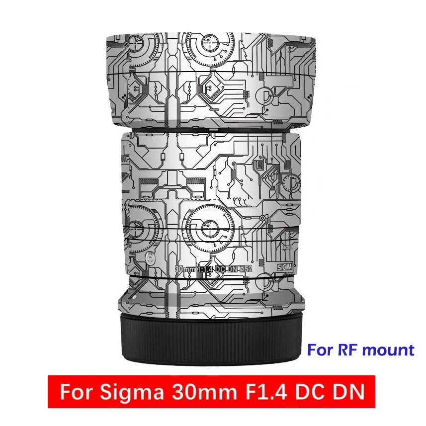 Dành Cho Sigma 30 Mm F1.4 DC DN Decal Da Vinyl Bọc Phim Ống Kính Máy Ảnh Bảo Vệ Thân Miếng Dán Cho C