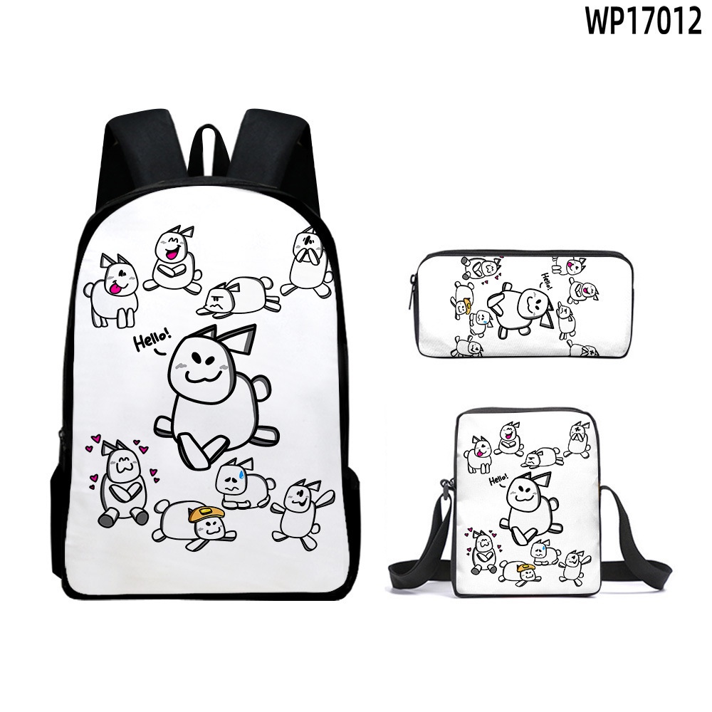 Bộ ba mảnh Roblox Schoolbag Forsaken Gubby Forsaken Gubby In 3D Mẫu giáo, Học sinh tiểu học Ba lô ho