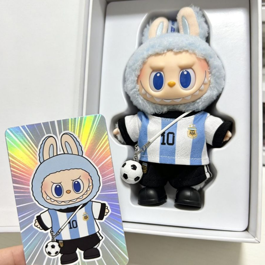 FIFA World Cup Chủ đề labububupu Quần áo trẻ em 17cm Messi Argentina Quần áo ngựa hoàng gia