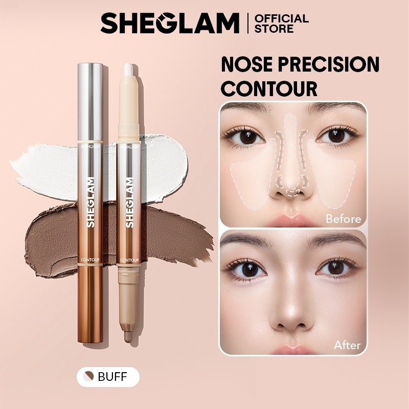 Bút Tạo Khối Mũi 2in1 SHEGLAM Contour & Highlight Tự Nhiên | BigBuy360 - bigbuy360.vn