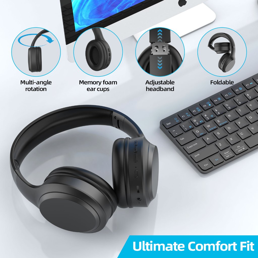 Tai Nghe Chụp Tai BRIDIO M16 - Kết Nối Bluetooth 5.4 & Có Dây, Âm Thanh HD Sống Động, Chế Độ Giảm Tiếng Ồn, Thiết Kế Gập Gọn | BigBuy360 - bigbuy360.vn
