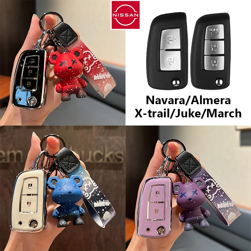 Ốp chìa khóa xe Nissan cho Almera / Navara / X-trail / Juke / March Nissan Navara Vỏ chìa khóa Almer