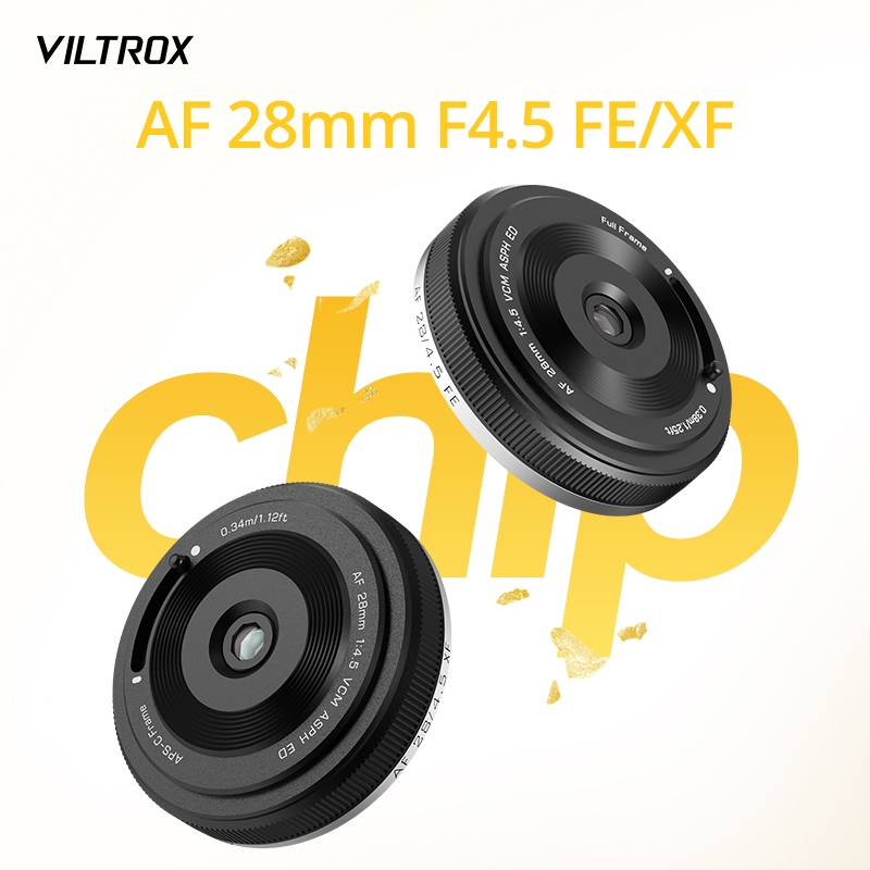 Viltrox AF 28mm F4.5 XF / Z / FE Ống kính bánh kếp Retro Full Frame Ống kính siêu mỏng