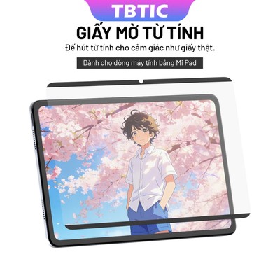 TBTIC Từ Mờ Như Giấy Bảo Vệ Màn Hình Cho Xiaomi Pad 8 8pro 7 7Pro 2024 11.2 Mi Pad 5 5pro 6 6Pro 2023 2022 11 Inch