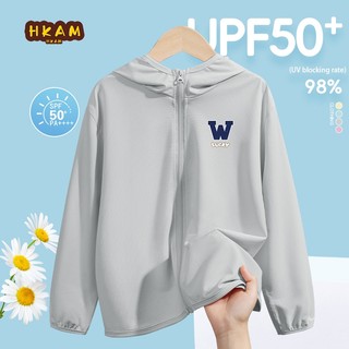 HKAM UPF50 + Quần áo chống nắng bé trai Quần áo chống nắng mùa hè cho trẻ em, thoáng khí thoáng khí, thích hợp cho trường học và thể thao