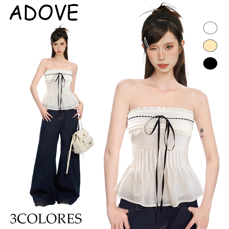 Hera Top - Áo ống nữ áo quây ngực nữ thắt dây nơ dáng xòe