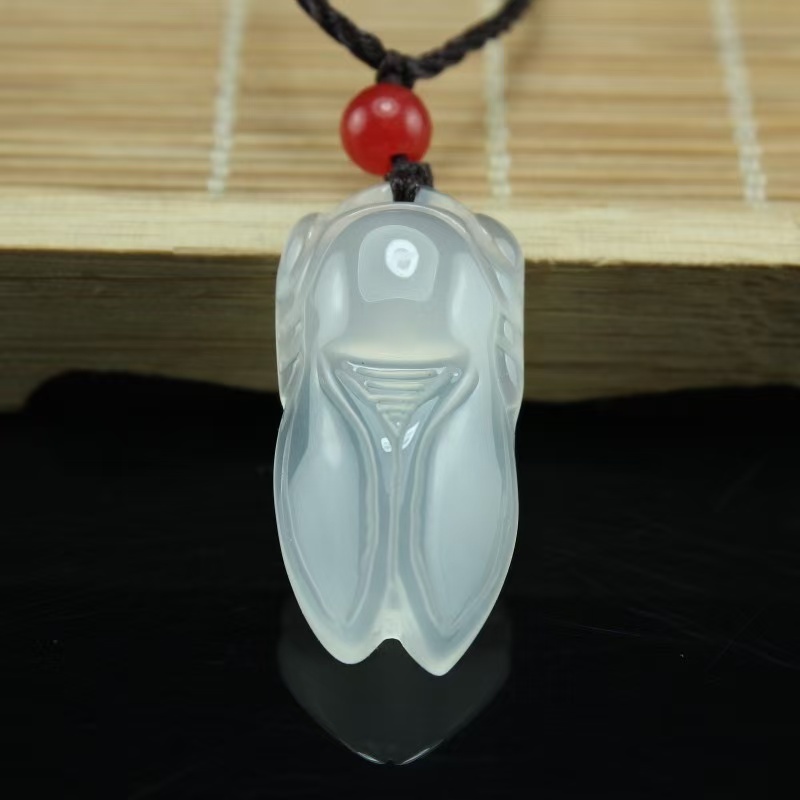Đá Mã Não Cicada Mặt Dây Chuyền chalcedony Vòng Cổ Cicada Mặt Dây Chuyền Ngọc Kiến Thức Mặt Dây Chuy