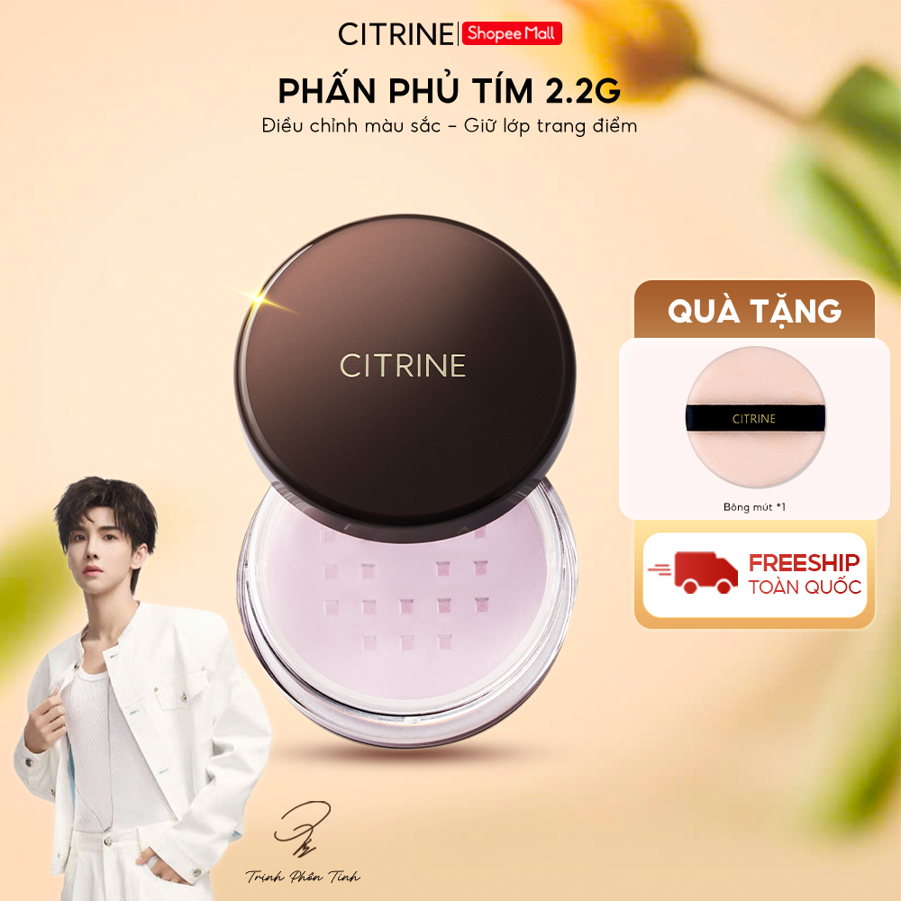 Phấn Phủ Bột Sắc Tím CITRINE minisize - [2.2G] Kiềm Dầu, Làm Đều Màu Da, Mịn Lì Tự Nhiên