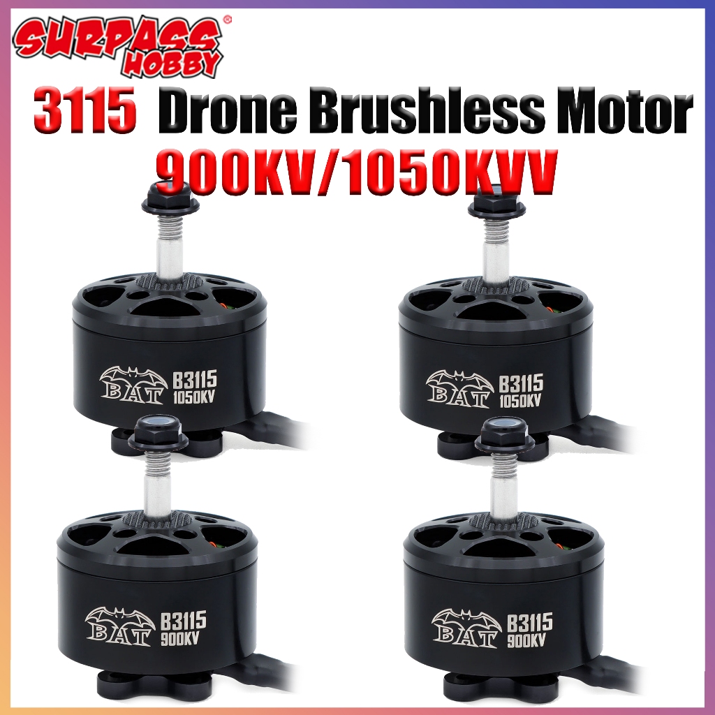 Vượt qua sở thích 31515 900K / 1050KV Động cơ không chổi than Outrunner cho RC FPV Racing Drone Mult