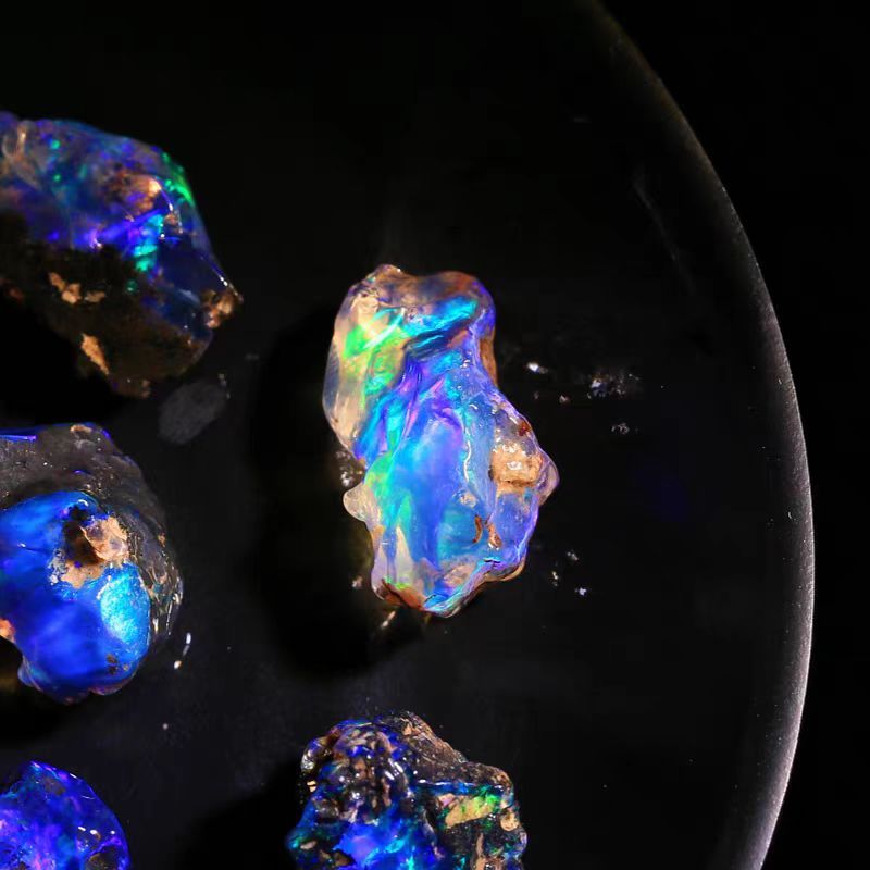 Opal xanh Aqua châu Phi tự nhiên * Quặng đá thô * Pha lê Opal Khoáng chất kho báu đầy màu sắc * Giản