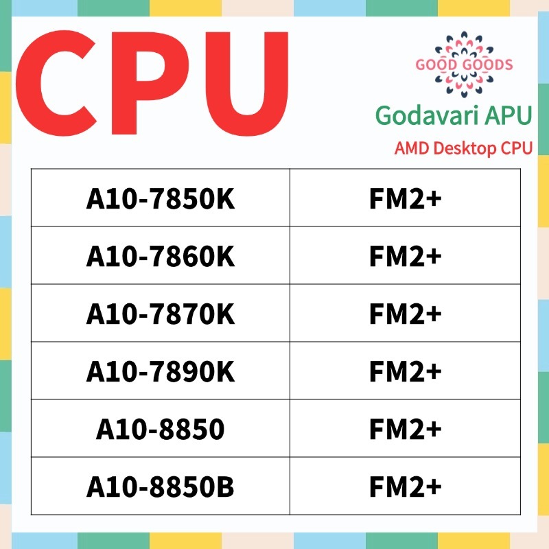 A10-7850K A10-7860K A10-7870K A10-7890K A10-8850 A10-8850B AMD Godavari APU Bộ xử lý Ổ cắm CPU để bà