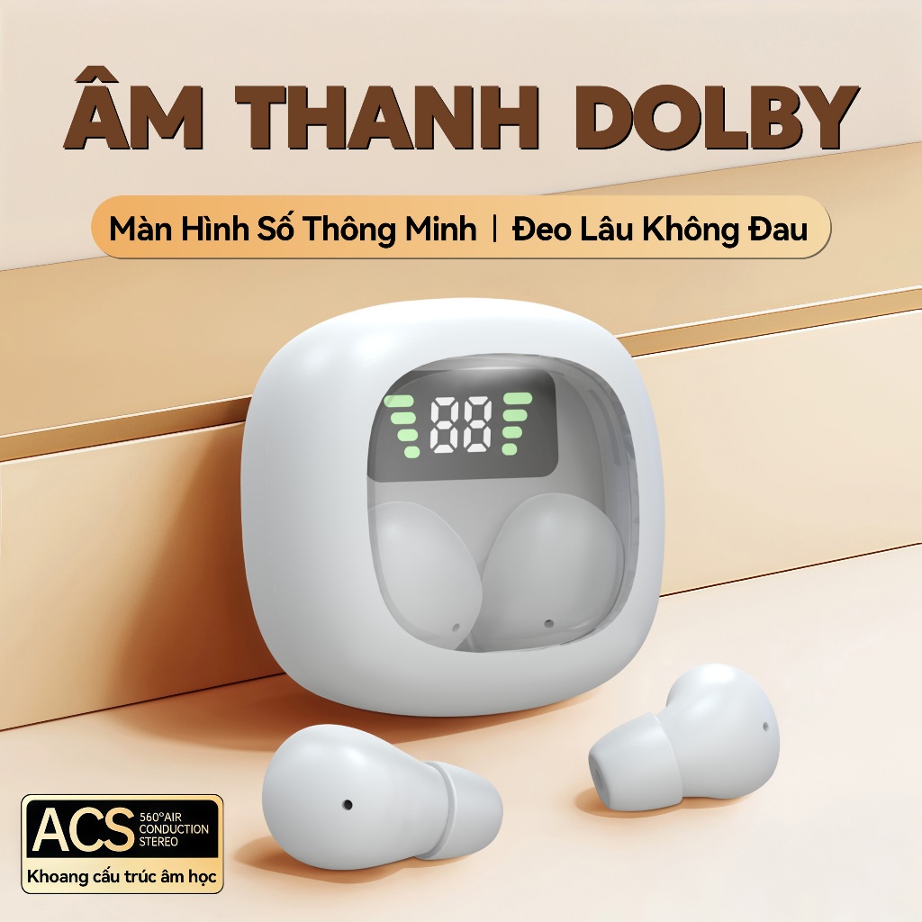 Tai nghe ngủ Y19 mới có thiết kế trong tai để mặc thoải mái, truyền âm thanh định hướng DT3.0 và công nghệ chip Bluetooth 5.4 hoàn toàn mới. | BigBuy360 - bigbuy360.vn