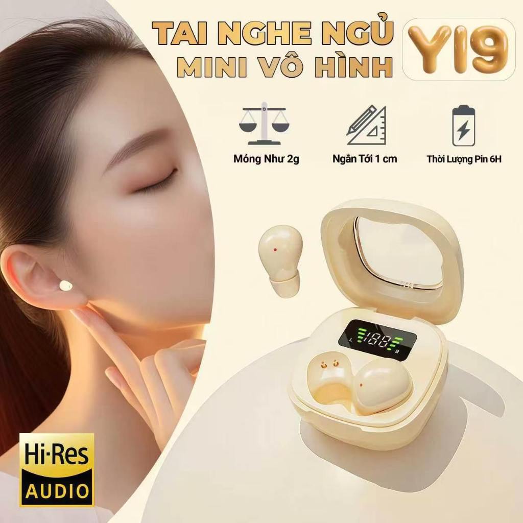 Tai nghe ngủ Y19 mới có thiết kế trong tai để mặc thoải mái, truyền âm thanh định hướng DT3.0 và công nghệ chip Bluetooth 5.4 hoàn toàn mới. | BigBuy360 - bigbuy360.vn