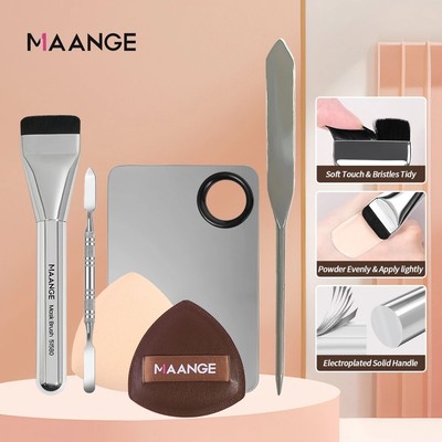 Khay Dụng Cụ Trộn Nền Bằng Thép Sáng MAANGE Chống Gỉ Kèm Cây Trộn 1614