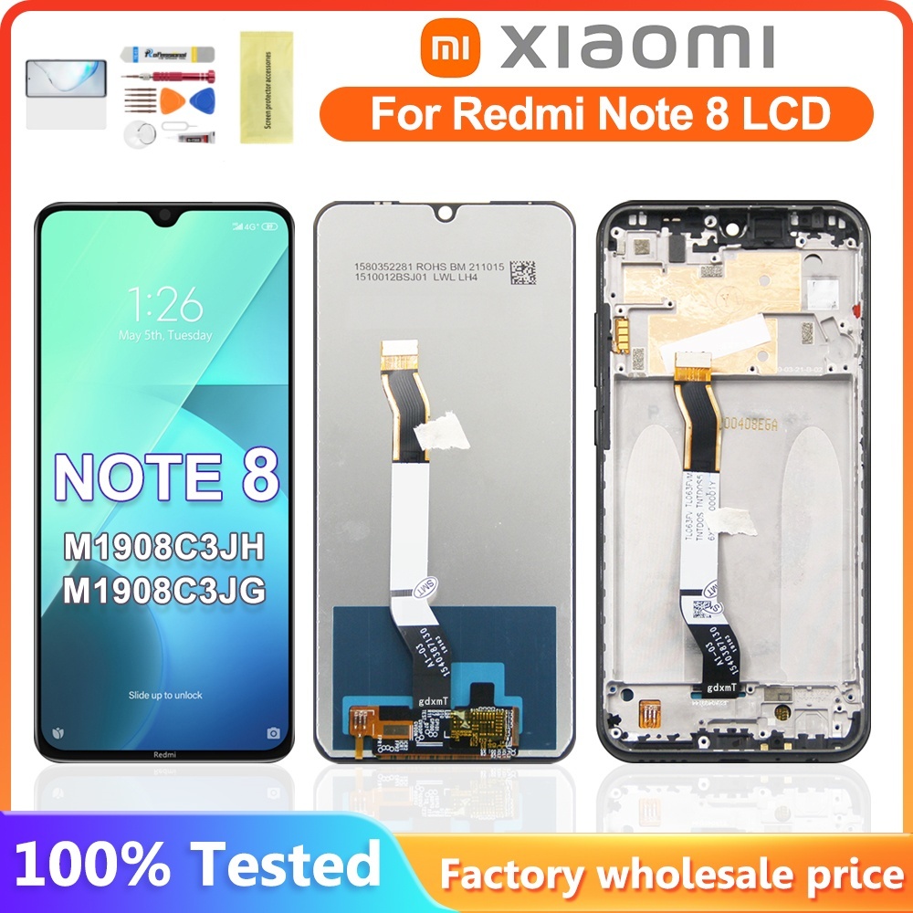 Dành Cho Xiaomi Redmi Note 8 LCD M1908C3JH, M1908C3JG, M1908C3JI Màn Hình Cảm Ứng Kỹ Thuật Số Có Khu