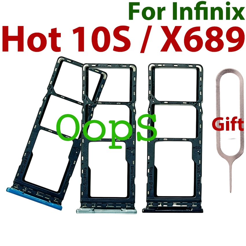 Khay Thẻ SIM Cho Infinix Hot 10S X689 X689B X689C X689D Sim Giá Đỡ Khe Cắm Adapter Đầu Đọc Phụ Kiện 
