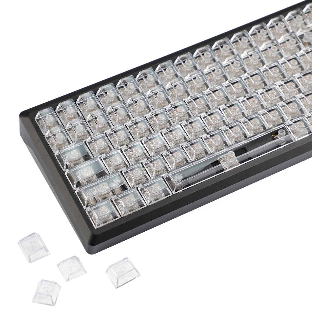 136 PC YMDK Key Màu Trong Suốt Pha Lê Ice Cherry Profile Keycaps Cho 61 68 75 84 96 104 / 108 MX Bàn