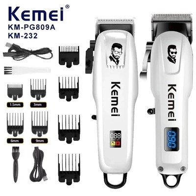Kemei KM-PG809A KM-232 Bộ Tông Đơ Cắt Tóc Chuyên Nghiệp LCD Máy Cạo Râu Điện Nam Máy Cắt Tóc Nam