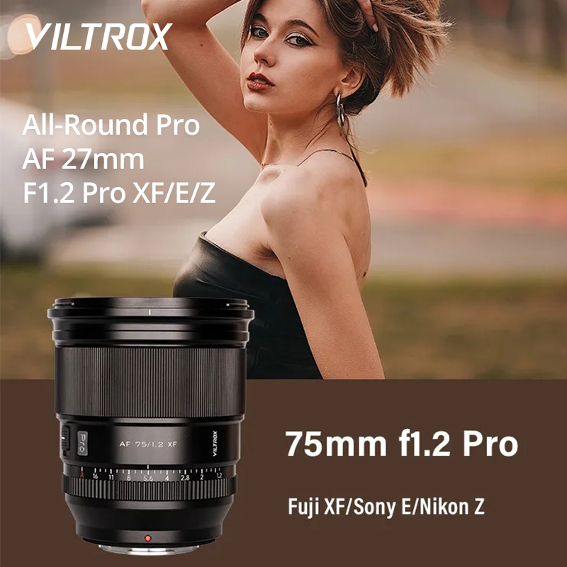 Viltrox AF 75mm F1.2 Pro XF / Z / E Tự động lấy nét, Ống kính cố định chân dung